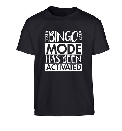Bingo mode has been activated Children's black Tshirt 12-13 Years