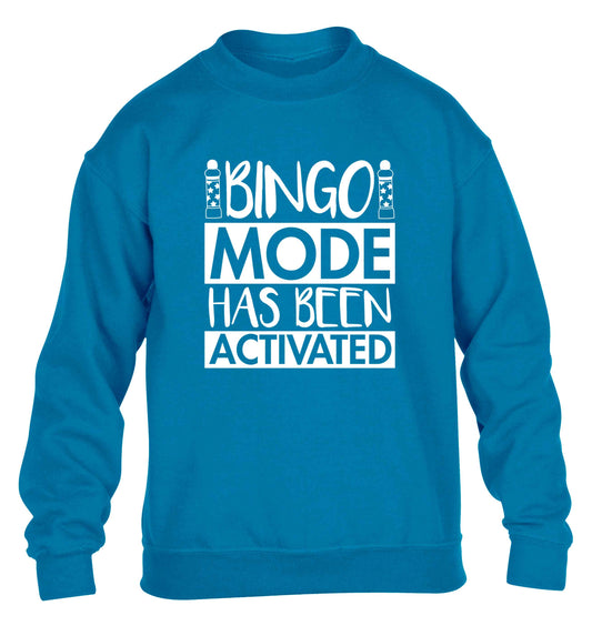 Bingo mode has been activated children's blue sweater 12-13 Years