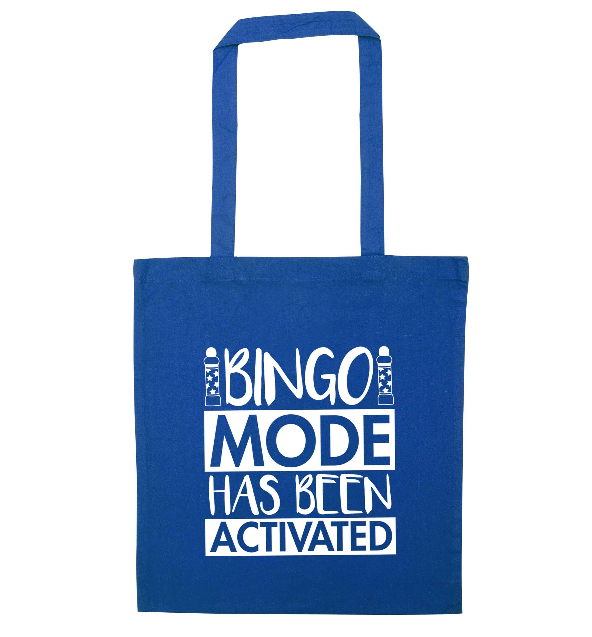 Bingo mode has been activated blue tote bag