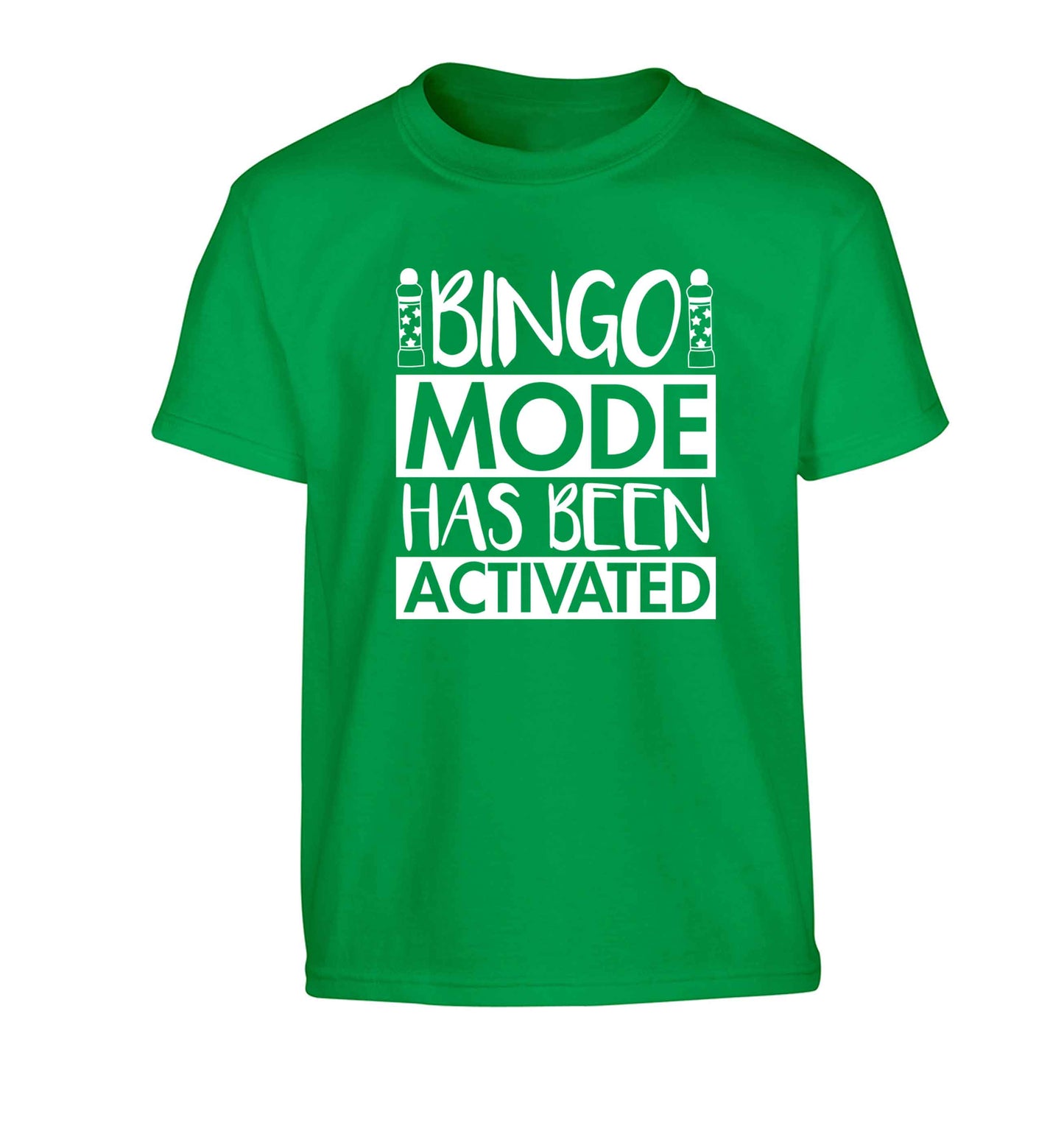 Bingo mode has been activated Children's green Tshirt 12-13 Years