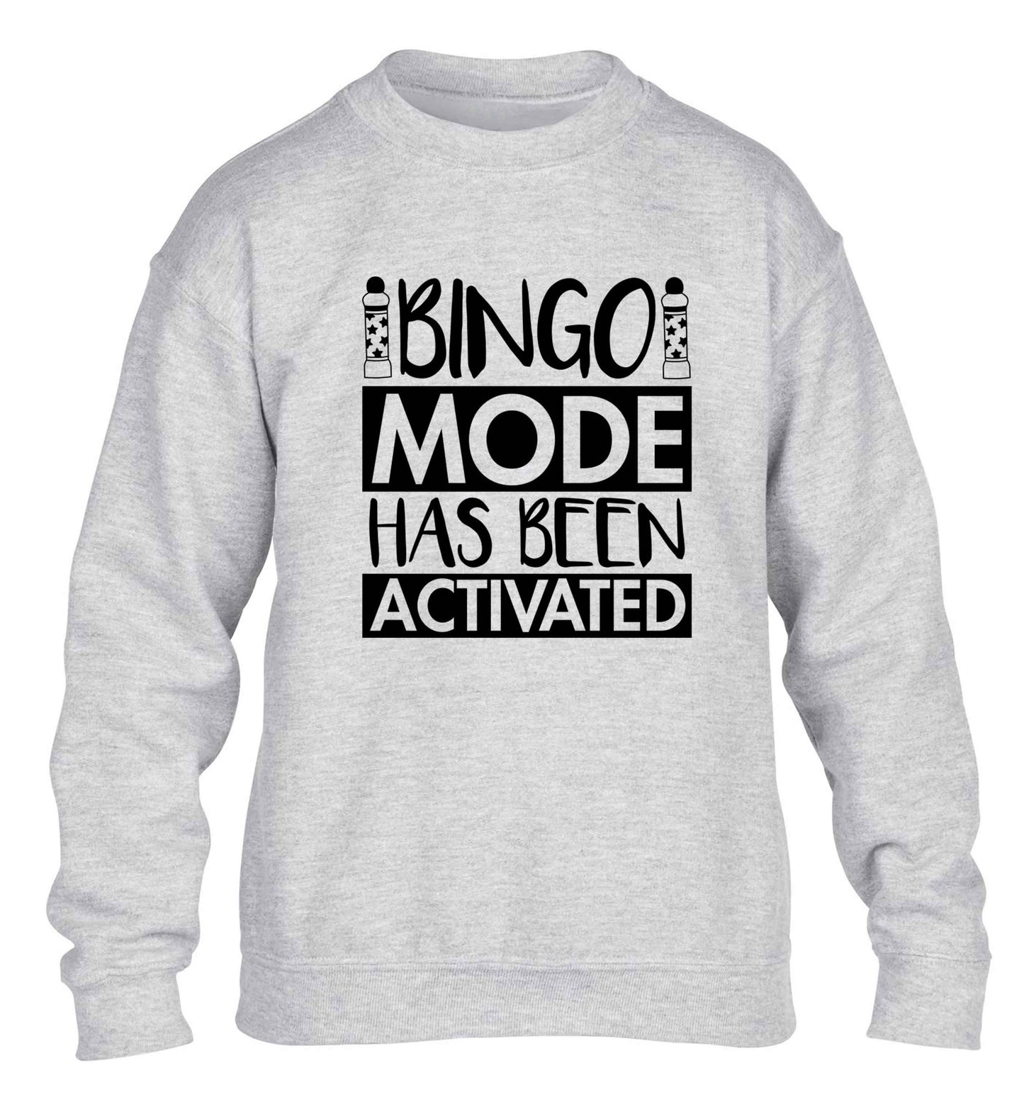 Bingo mode has been activated children's grey sweater 12-13 Years