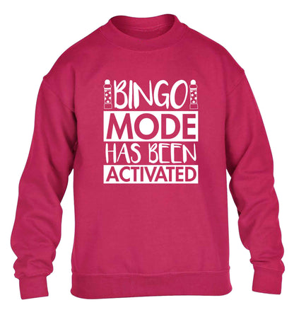 Bingo mode has been activated children's pink sweater 12-13 Years