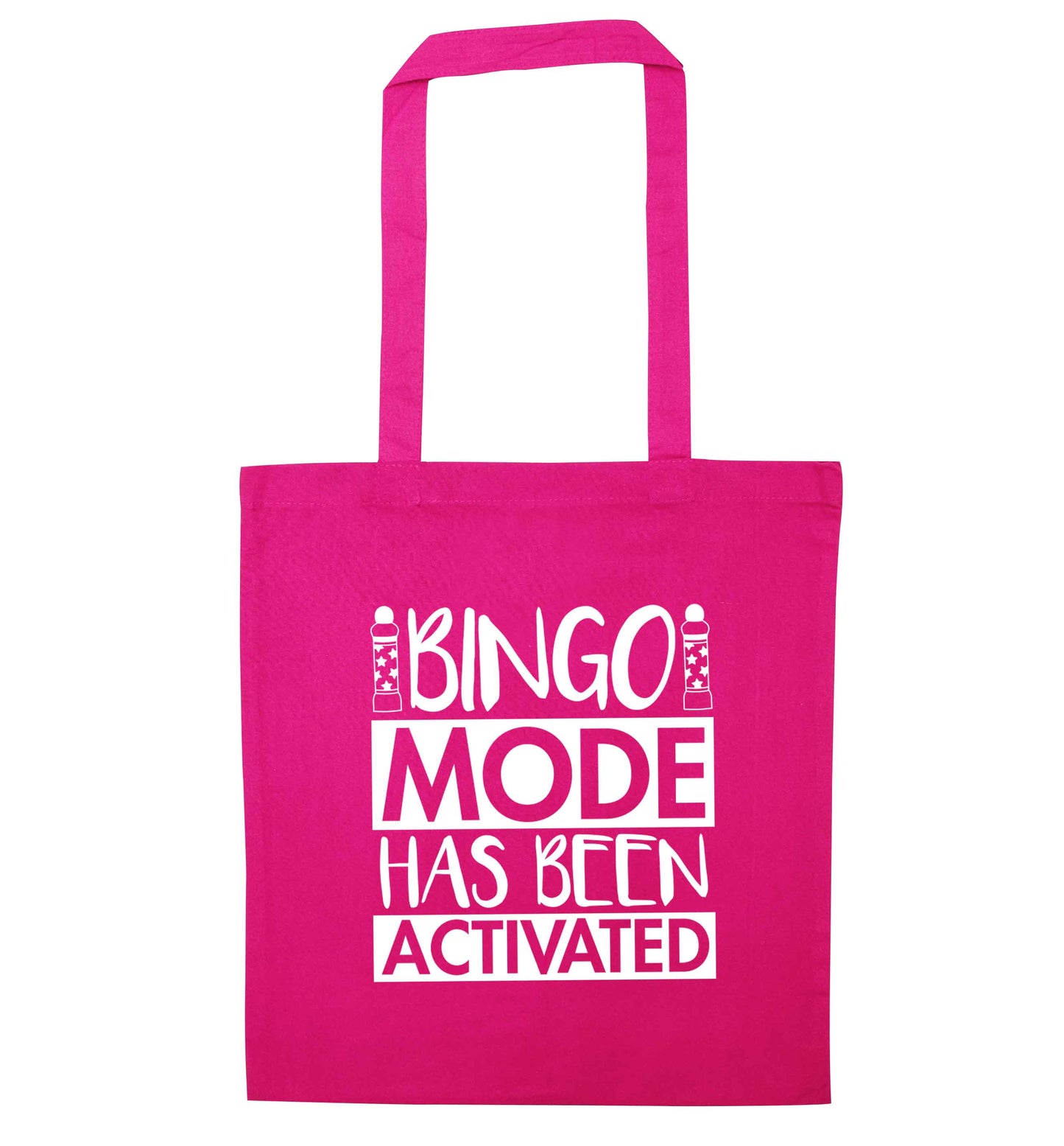 Bingo mode has been activated pink tote bag
