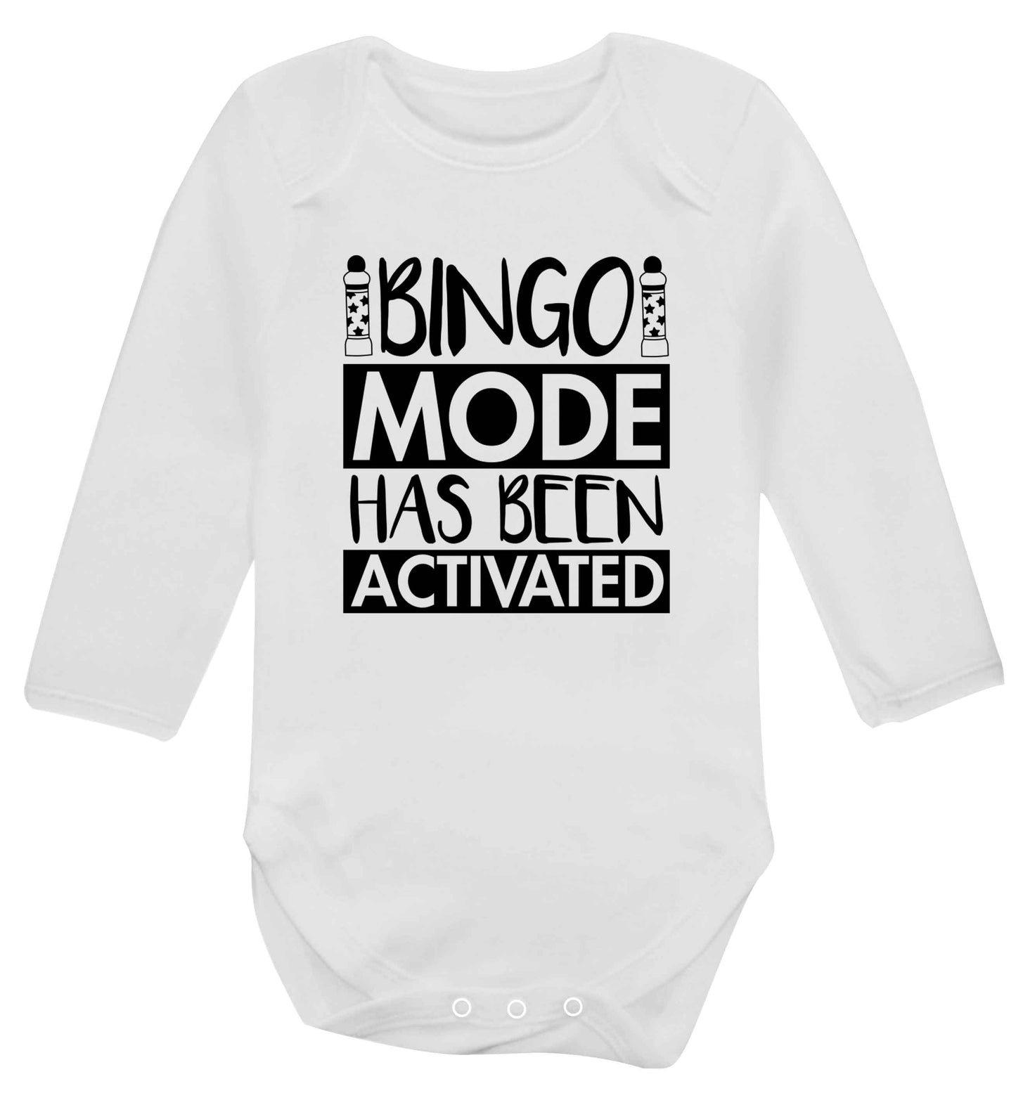 Bingo mode has been activated Baby Vest long sleeved white 6-12 months