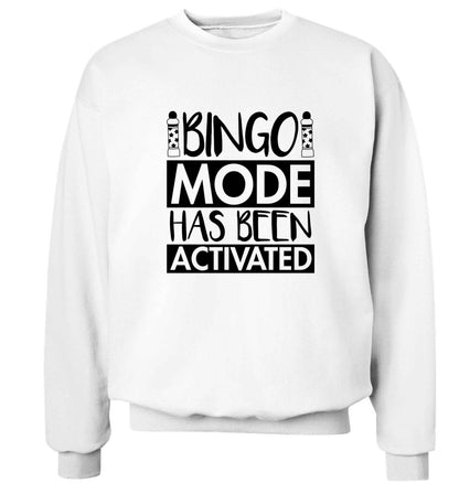 Bingo mode has been activated Adult's unisex white Sweater 2XL