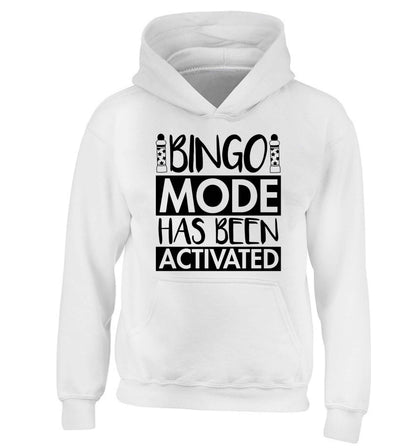 Bingo mode has been activated children's white hoodie 12-13 Years