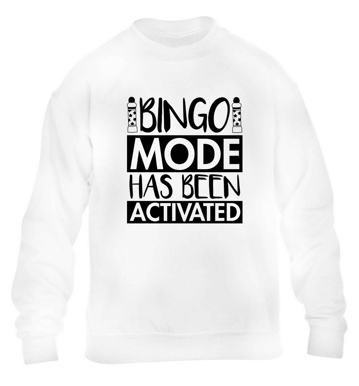 Bingo mode has been activated children's white sweater 12-13 Years