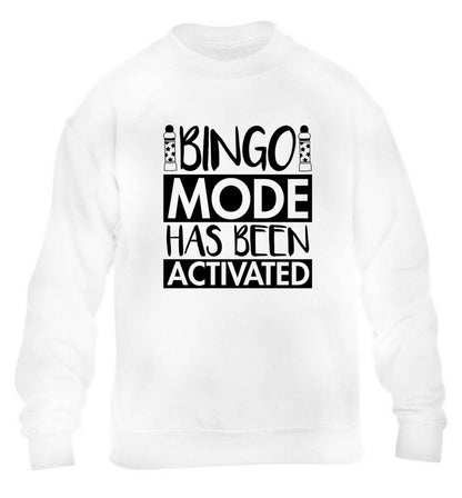Bingo mode has been activated children's white sweater 12-13 Years