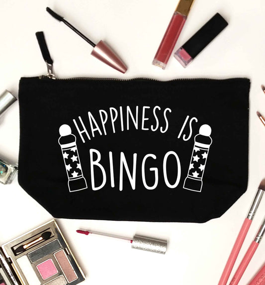 Happiness is bingo black makeup bag