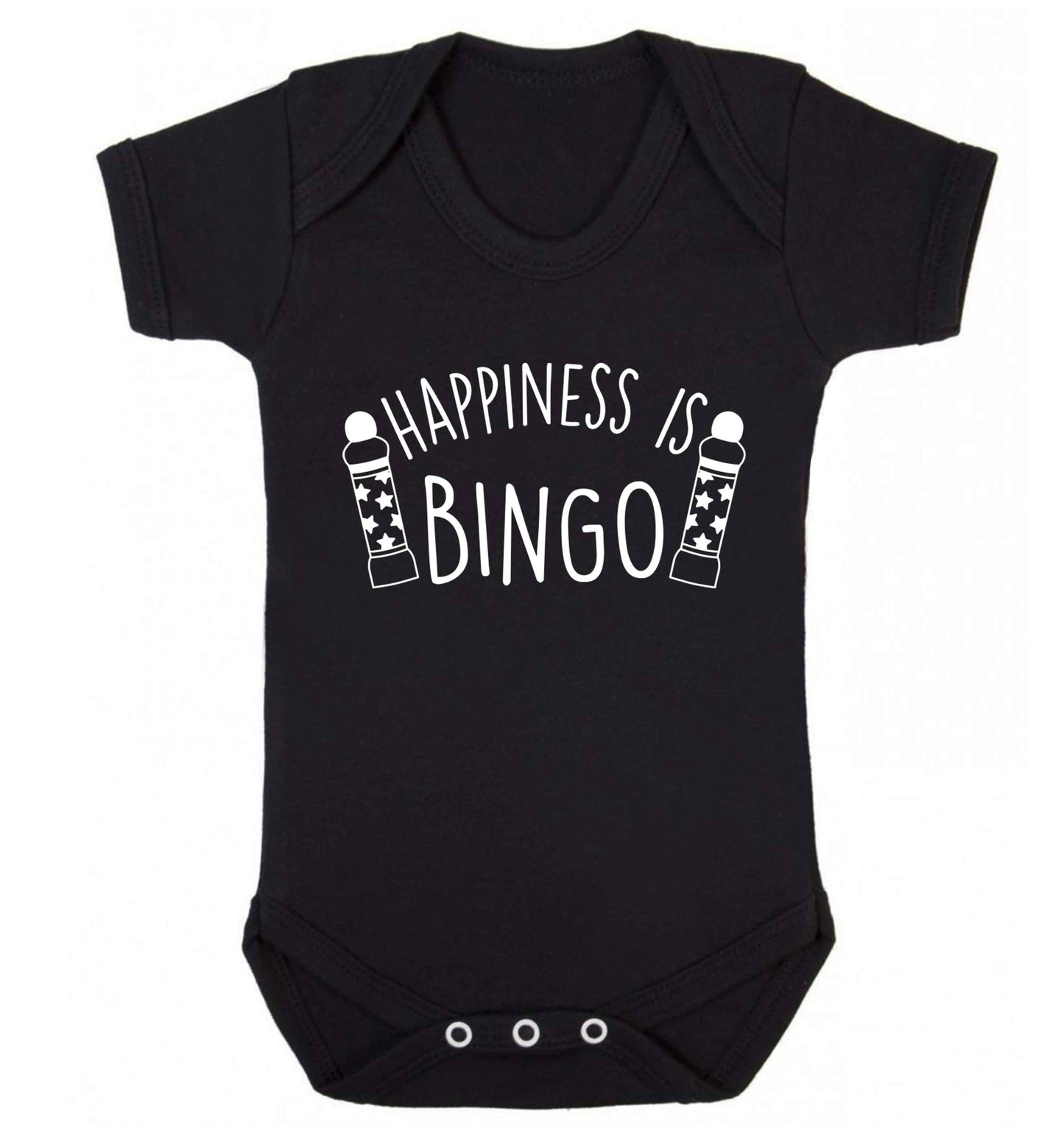 Happiness is bingo Baby Vest black 18-24 months