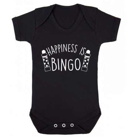 Happiness is bingo Baby Vest black 18-24 months