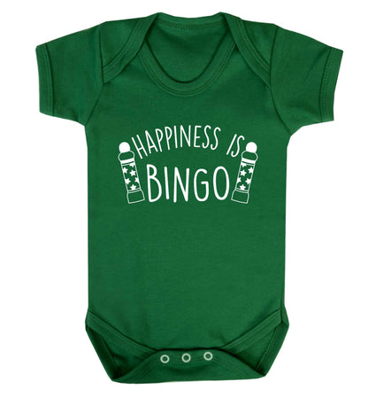 Happiness is bingo Baby Vest green 18-24 months