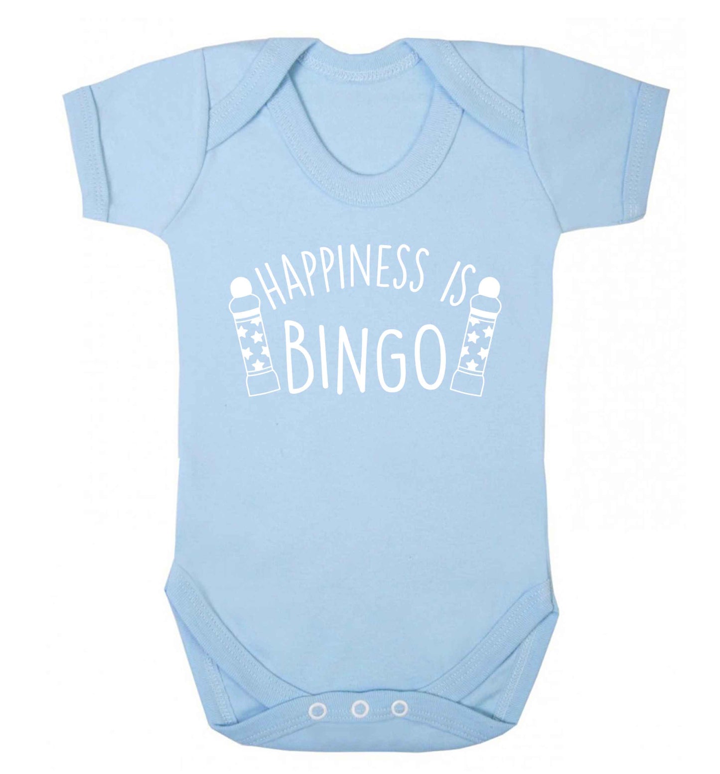Happiness is bingo Baby Vest pale blue 18-24 months