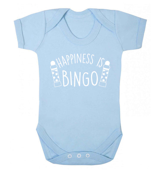 Happiness is bingo Baby Vest pale blue 18-24 months