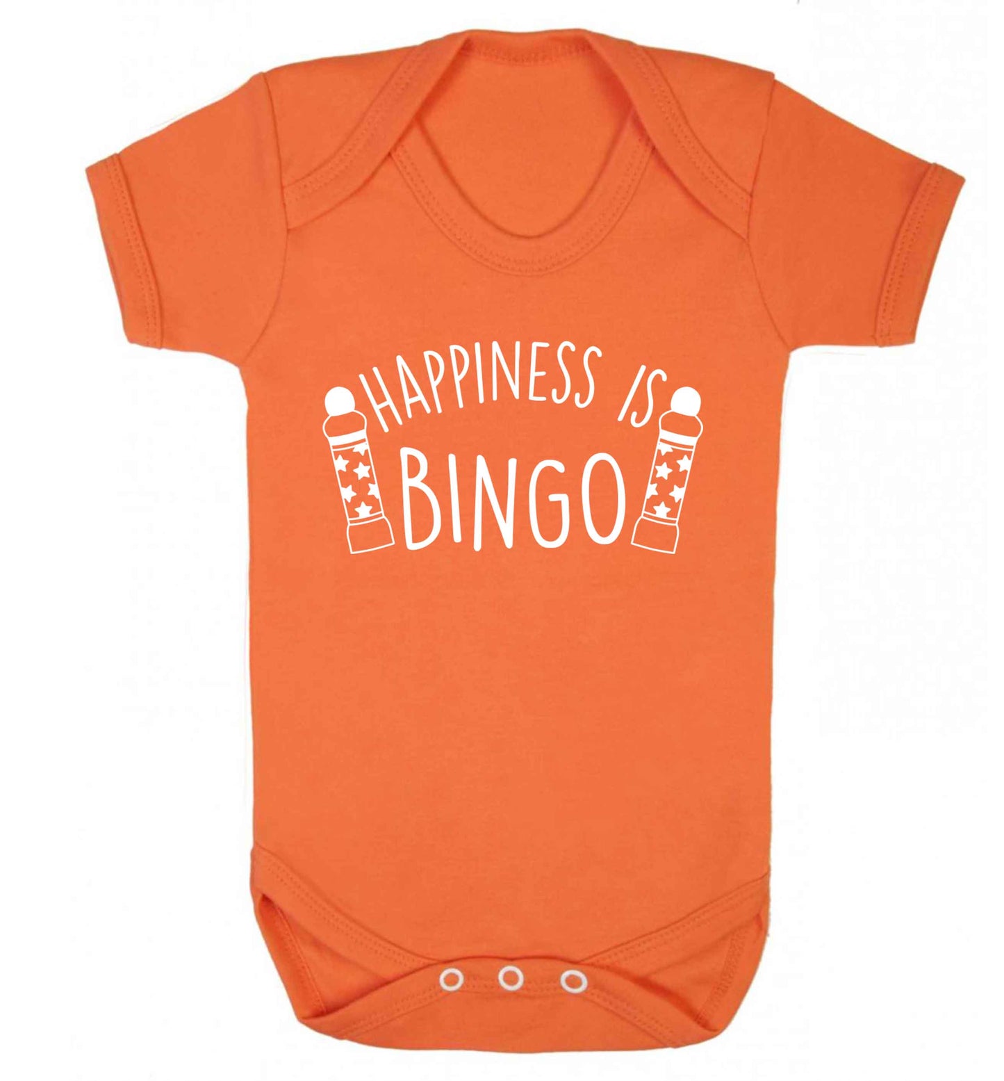 Happiness is bingo Baby Vest orange 18-24 months