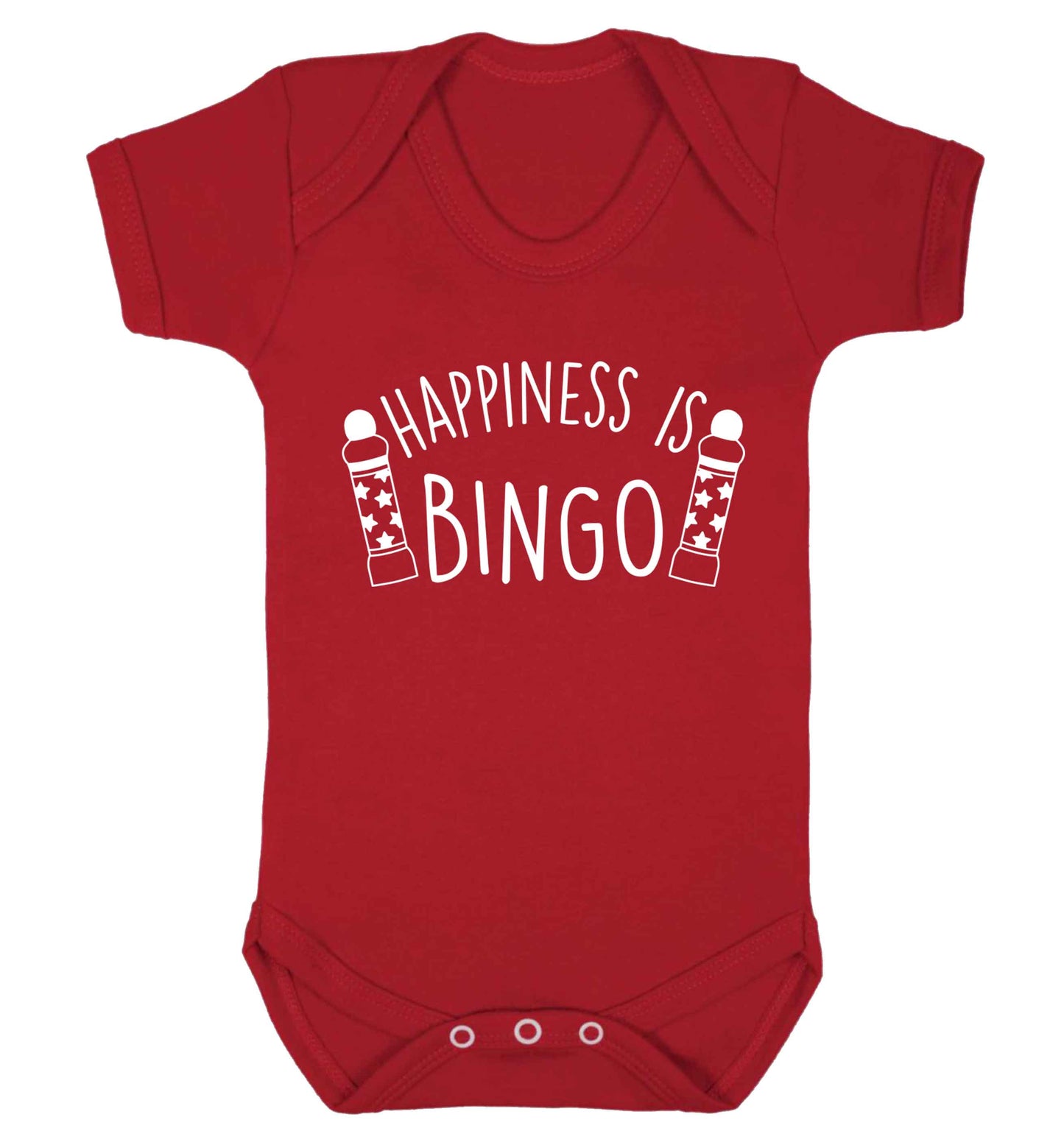 Happiness is bingo Baby Vest red 18-24 months