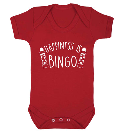 Happiness is bingo Baby Vest red 18-24 months