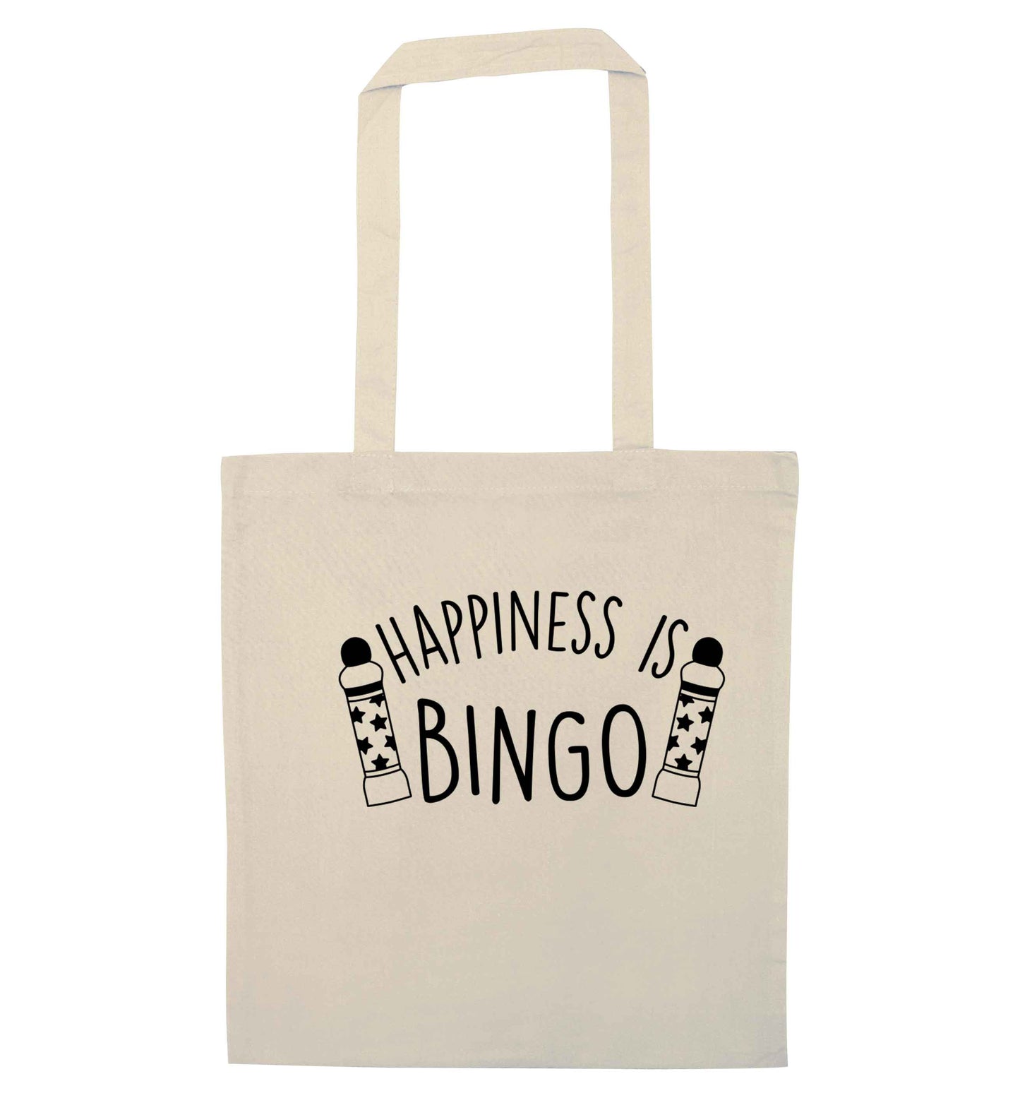 Happiness is bingo natural tote bag