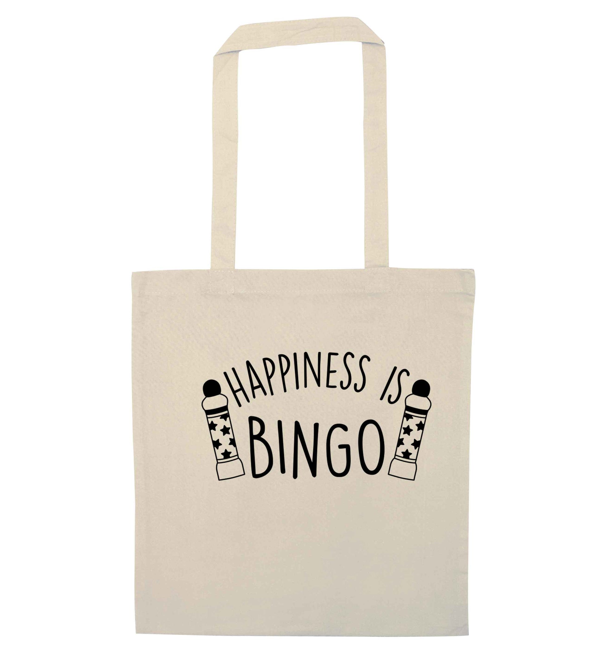 Happiness is bingo natural tote bag