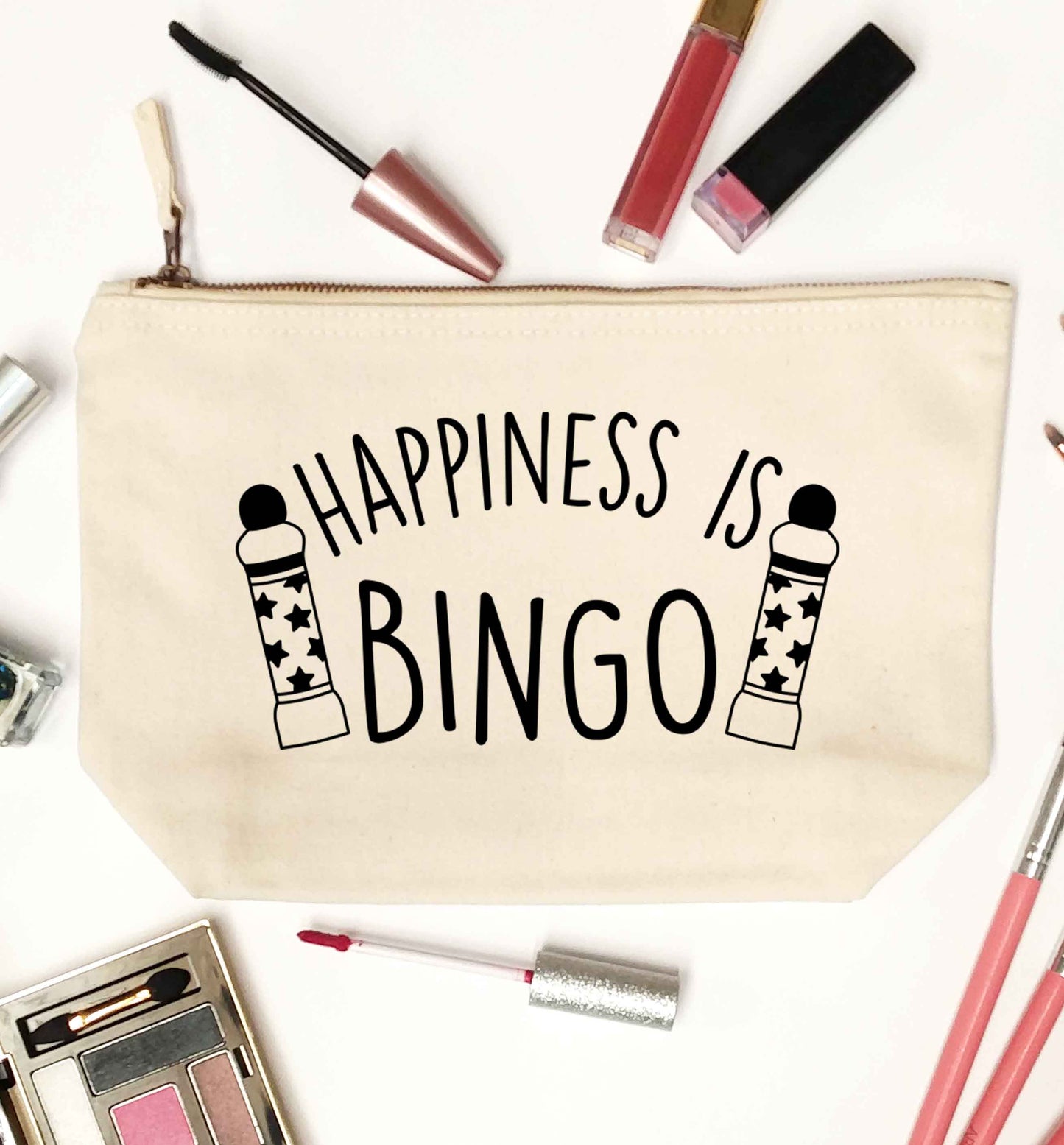 Happiness is bingo natural makeup bag