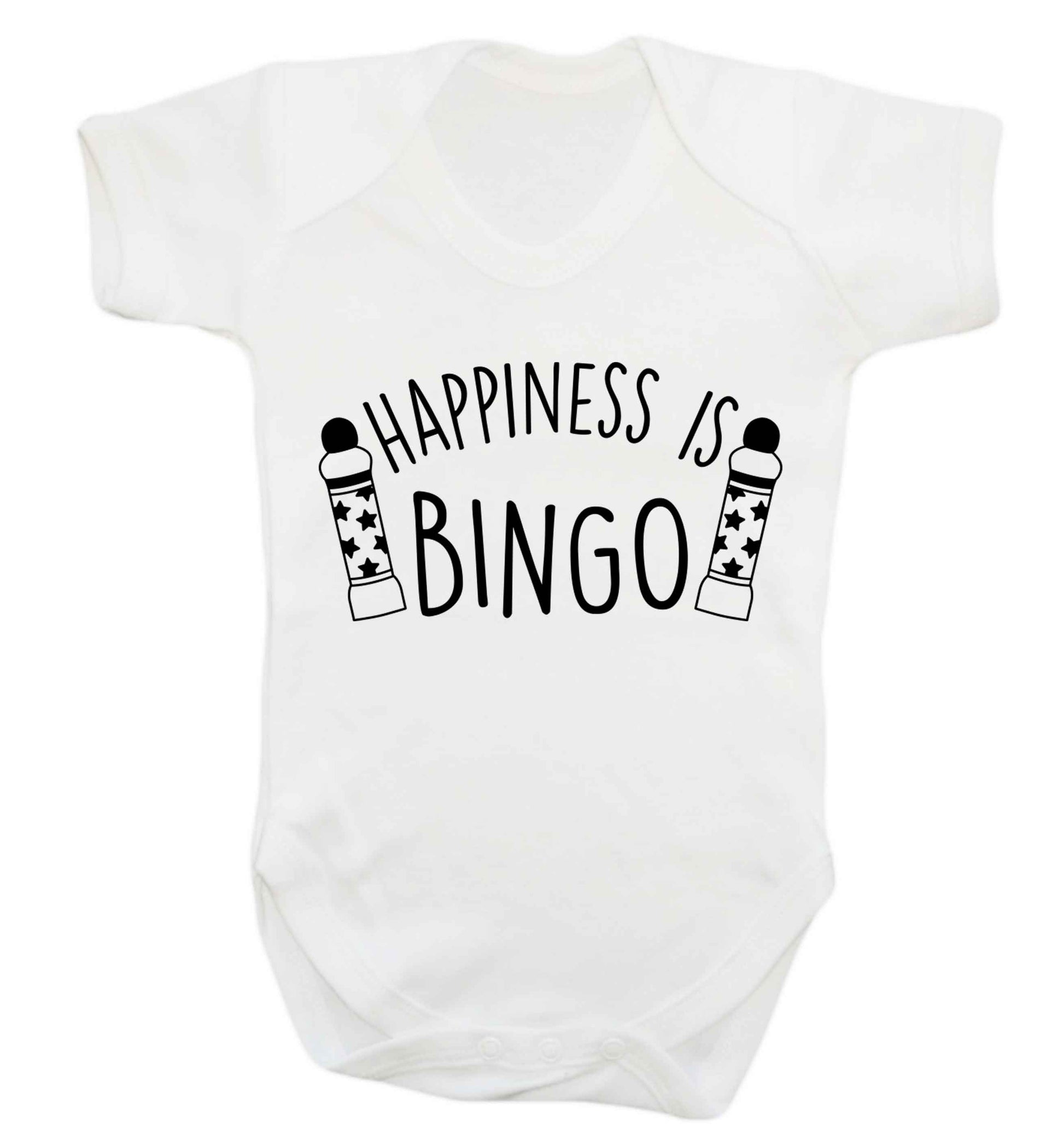 Happiness is bingo Baby Vest white 18-24 months