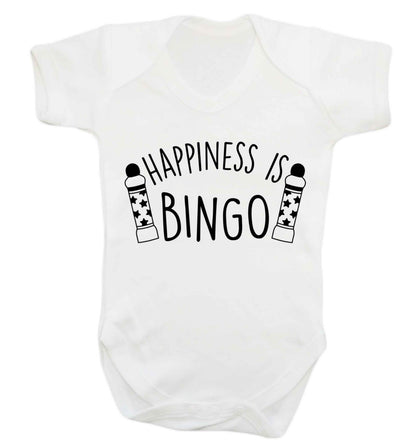 Happiness is bingo Baby Vest white 18-24 months