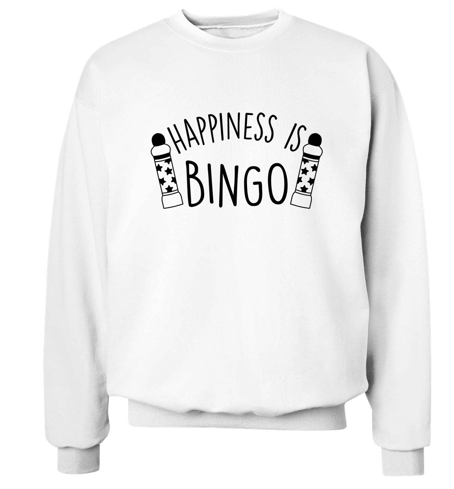 Happiness is bingo Adult's unisex white Sweater 2XL