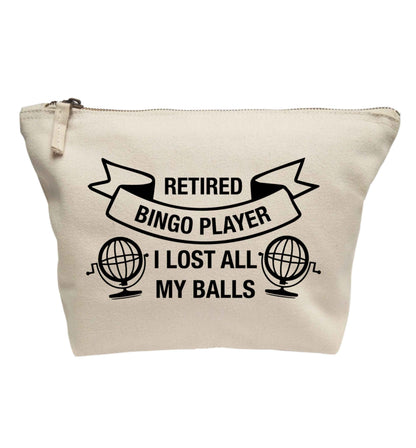 Retired bingo player I lost all my balls | makeup / wash bag