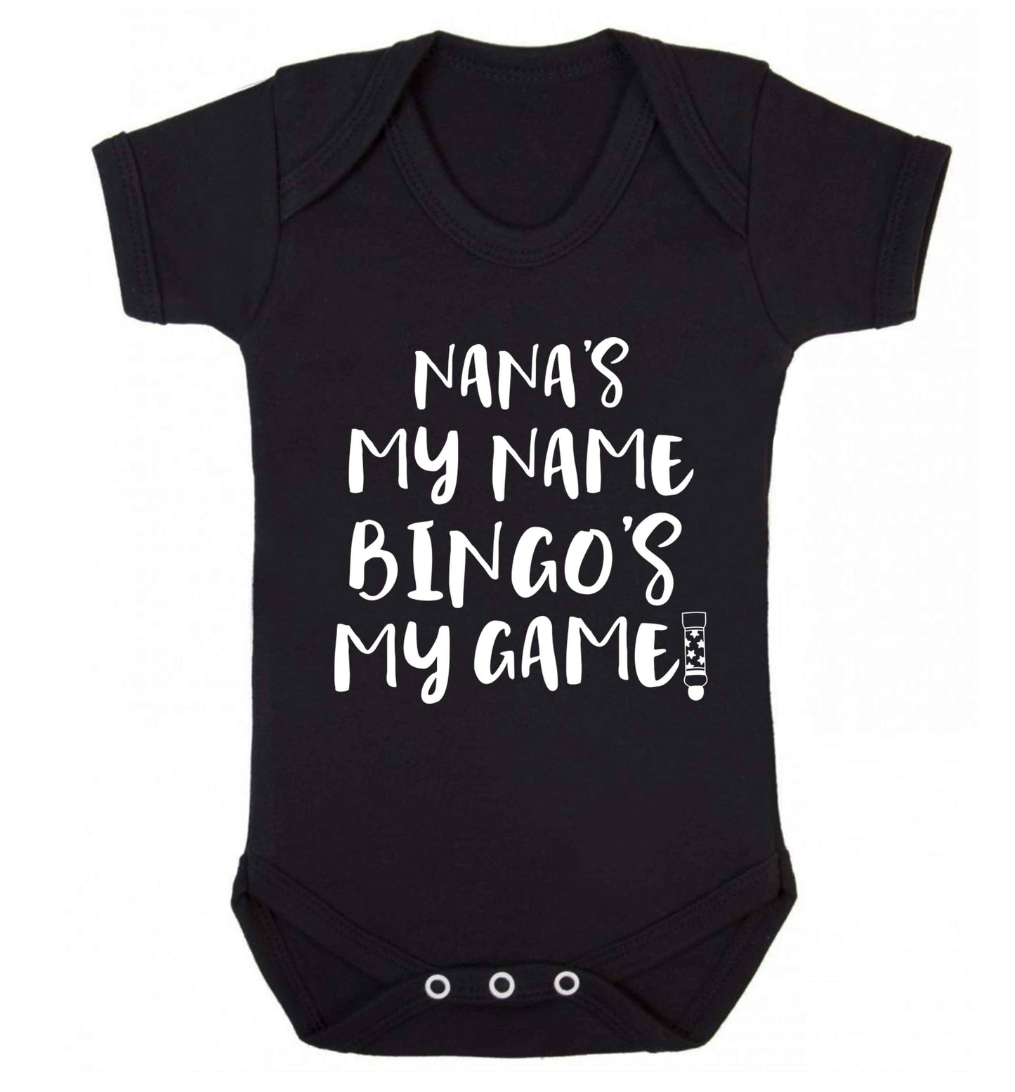 Nana's my name bingo's my game! Baby Vest black 18-24 months