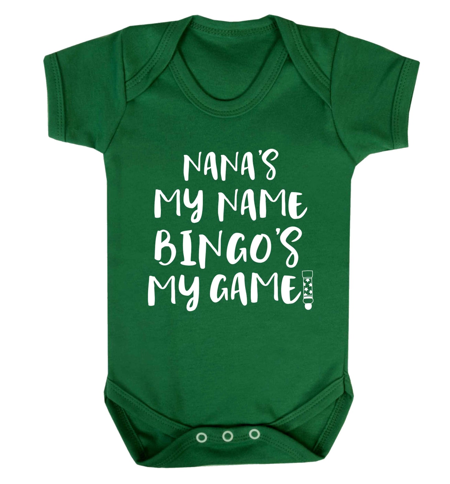 Nana's my name bingo's my game! Baby Vest green 18-24 months