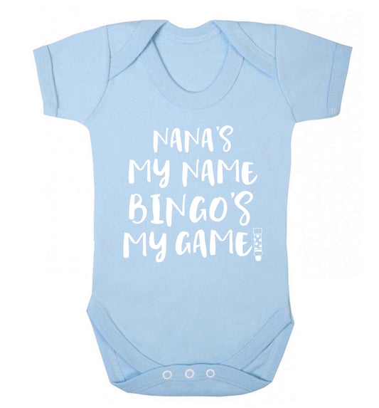 Nana's my name bingo's my game! Baby Vest pale blue 18-24 months