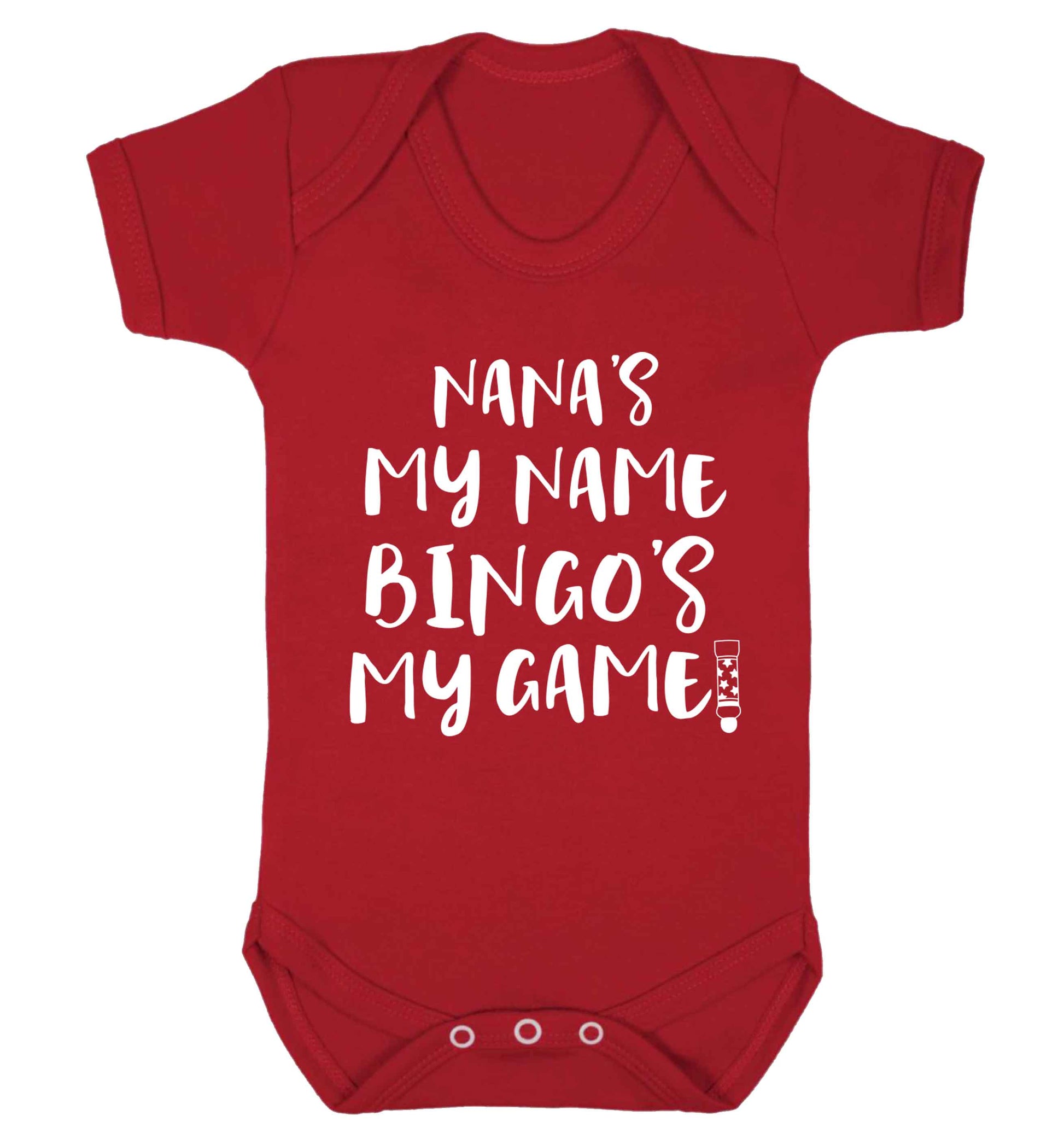 Nana's my name bingo's my game! Baby Vest red 18-24 months