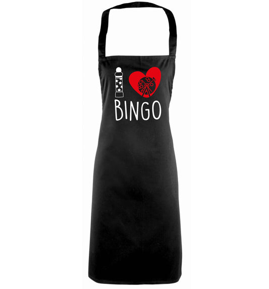 I love bingo black apron