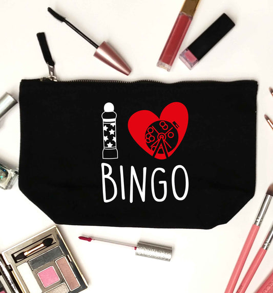 I love bingo black makeup bag