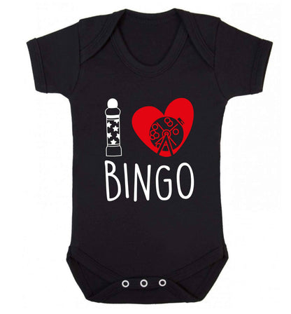 I love bingo Baby Vest black 18-24 months