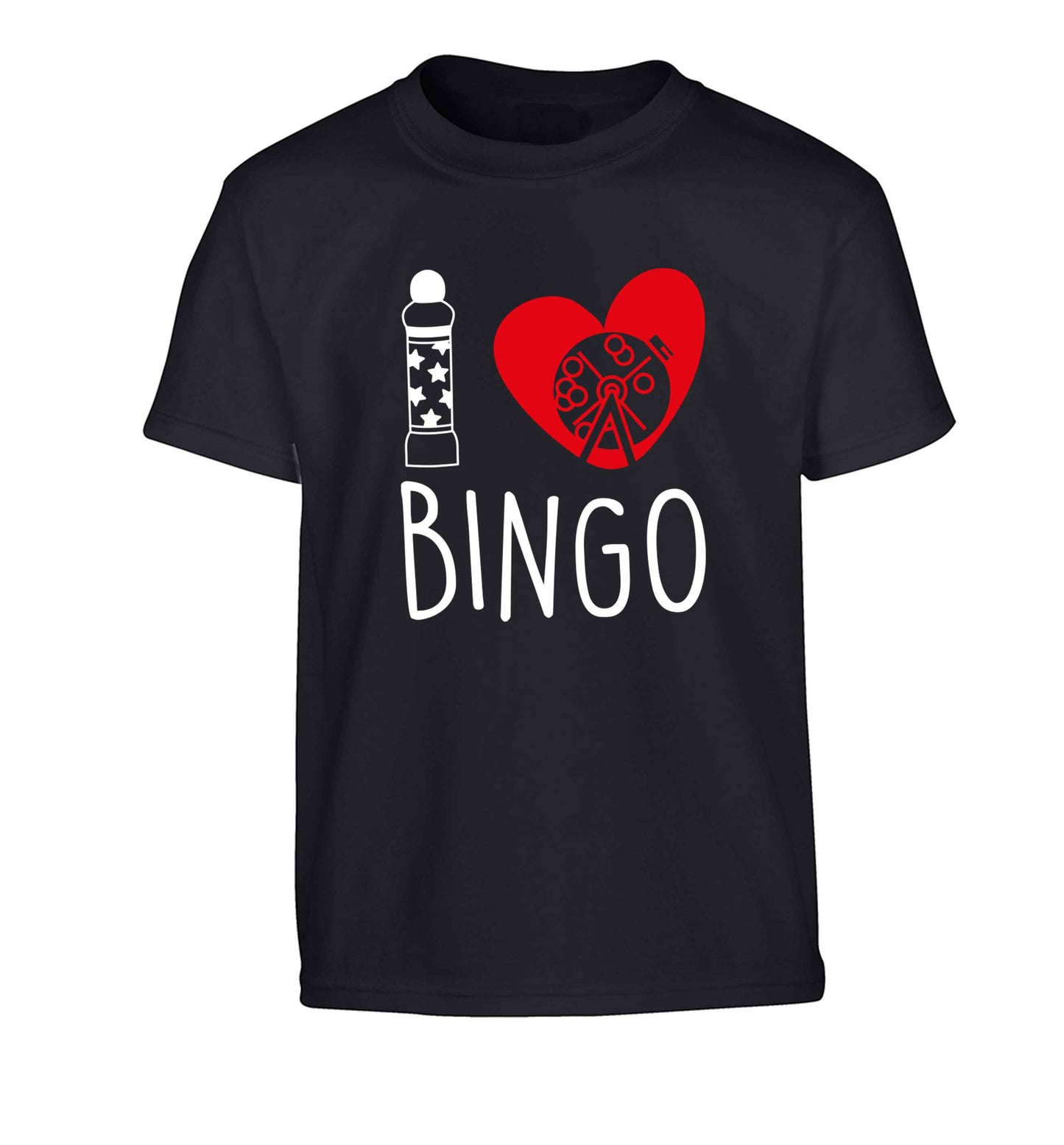 I love bingo Children's black Tshirt 12-13 Years