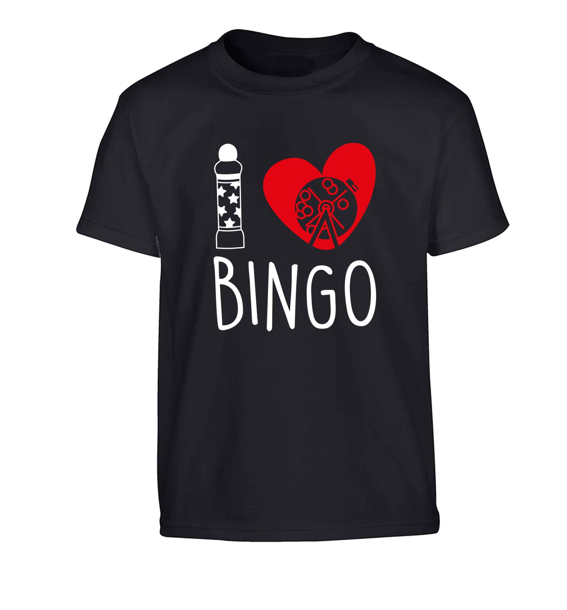 I love bingo Children's black Tshirt 12-13 Years