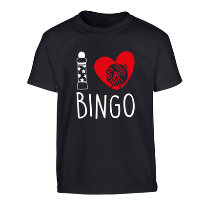 I love bingo Children's black Tshirt 12-13 Years