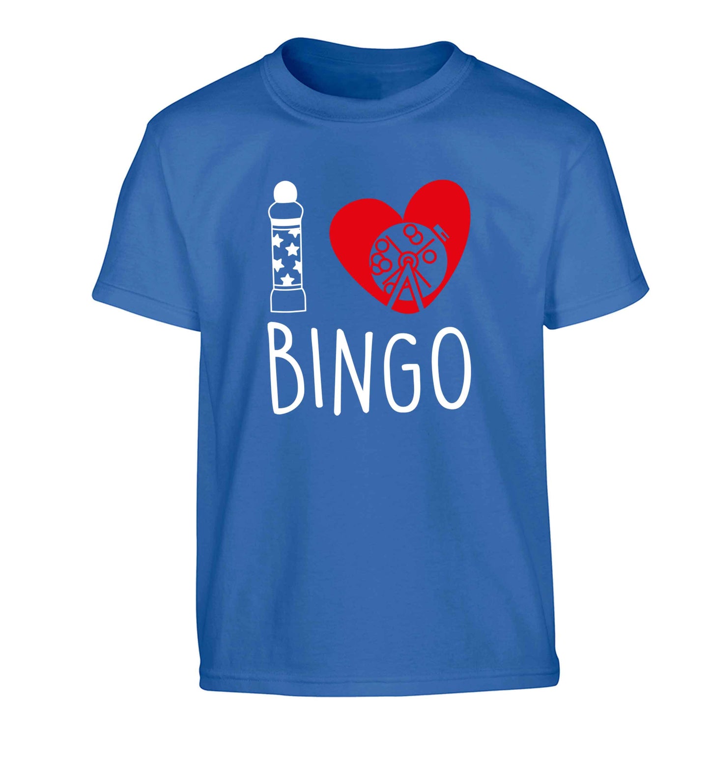 I love bingo Children's blue Tshirt 12-13 Years