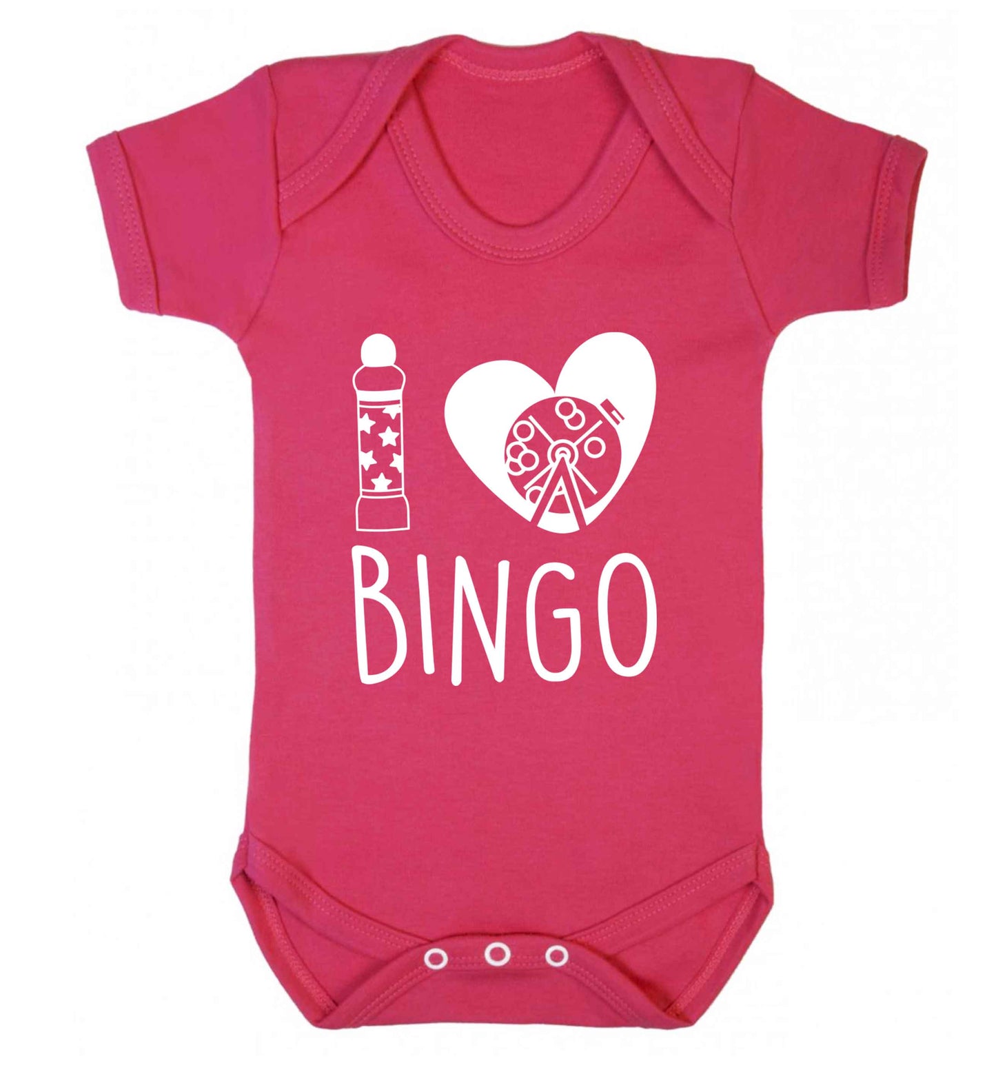 I love bingo Baby Vest dark pink 18-24 months