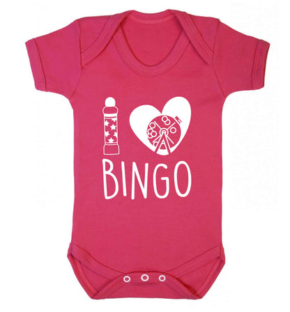 I love bingo Baby Vest dark pink 18-24 months