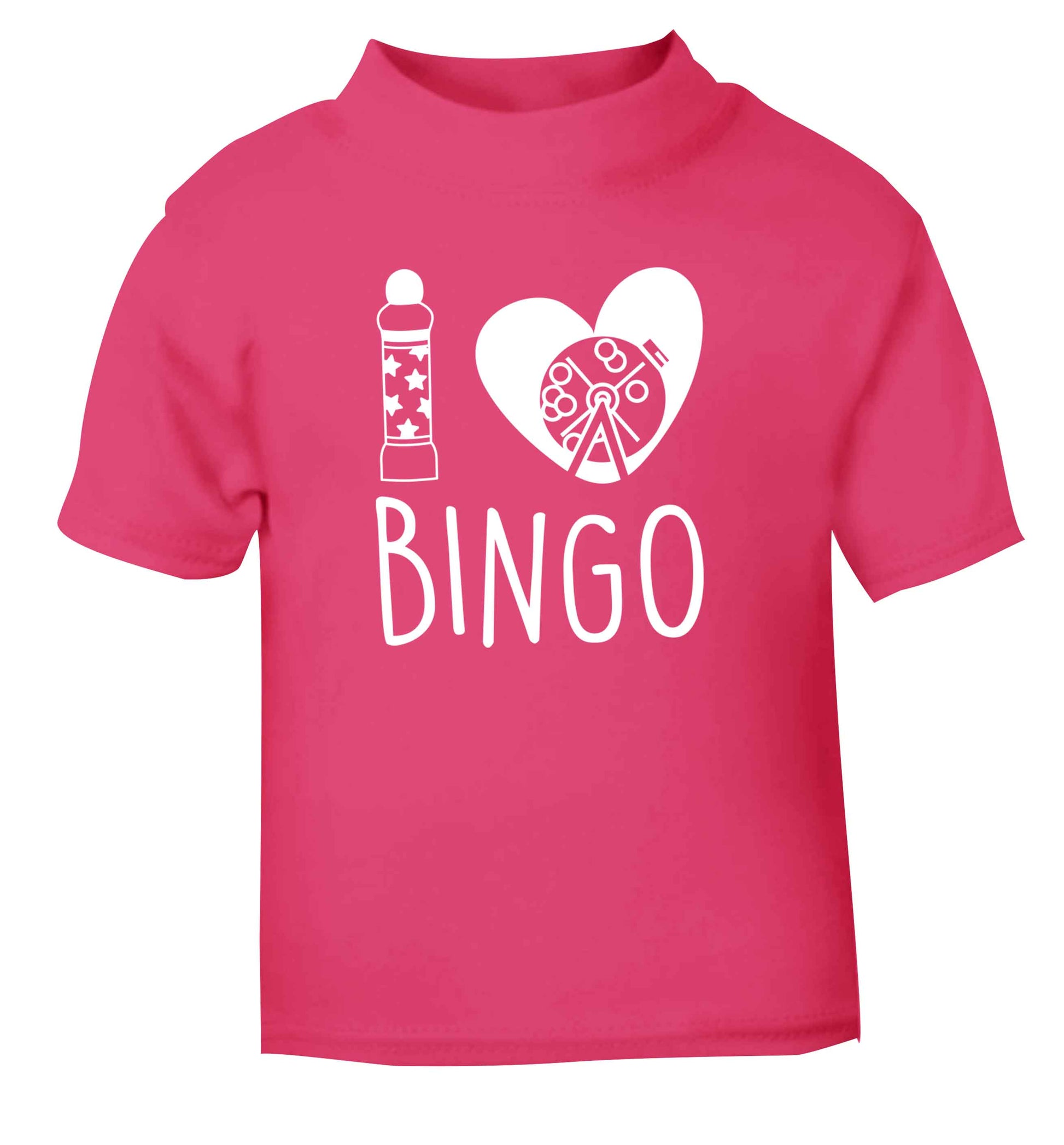 I love bingo pink Baby Toddler Tshirt 2 Years