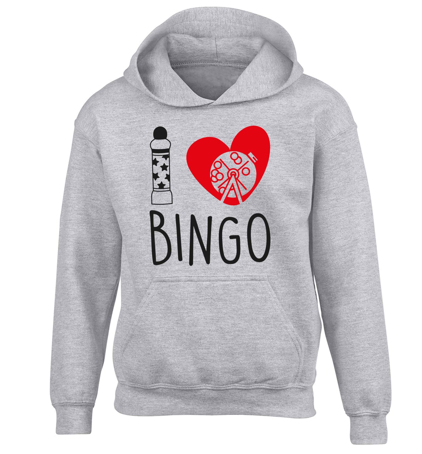 I love bingo children's grey hoodie 12-13 Years
