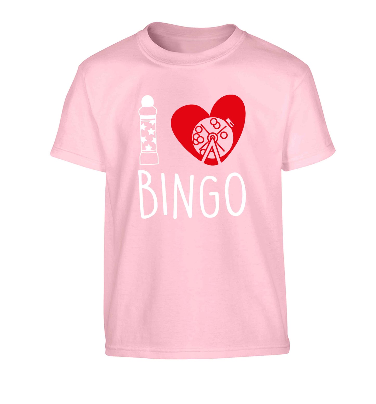 I love bingo Children's light pink Tshirt 12-13 Years