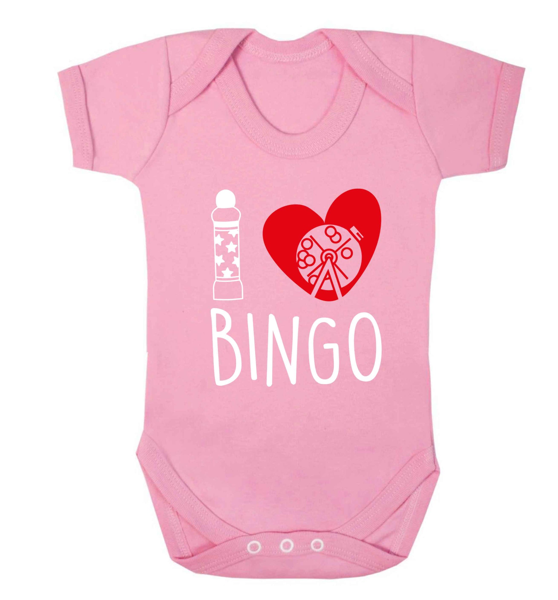 I love bingo Baby Vest pale pink 18-24 months
