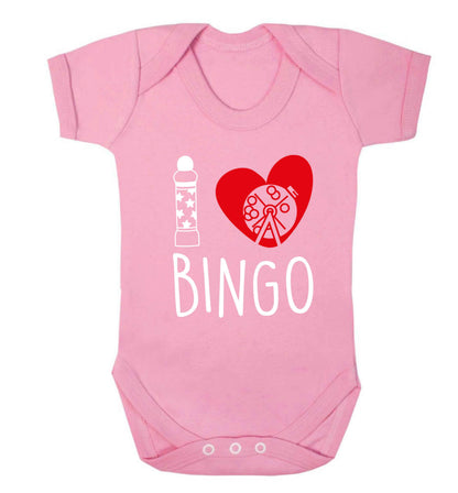 I love bingo Baby Vest pale pink 18-24 months