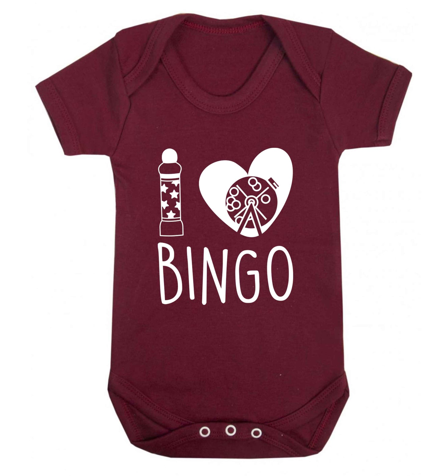 I love bingo Baby Vest maroon 18-24 months