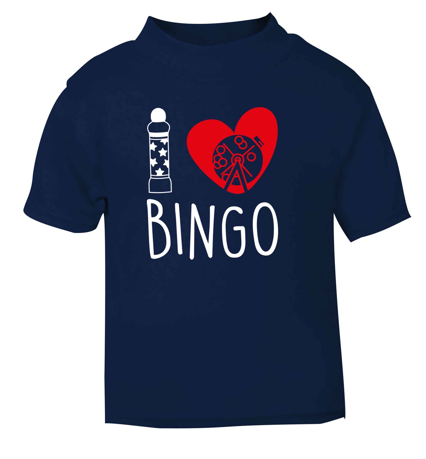 I love bingo navy Baby Toddler Tshirt 2 Years
