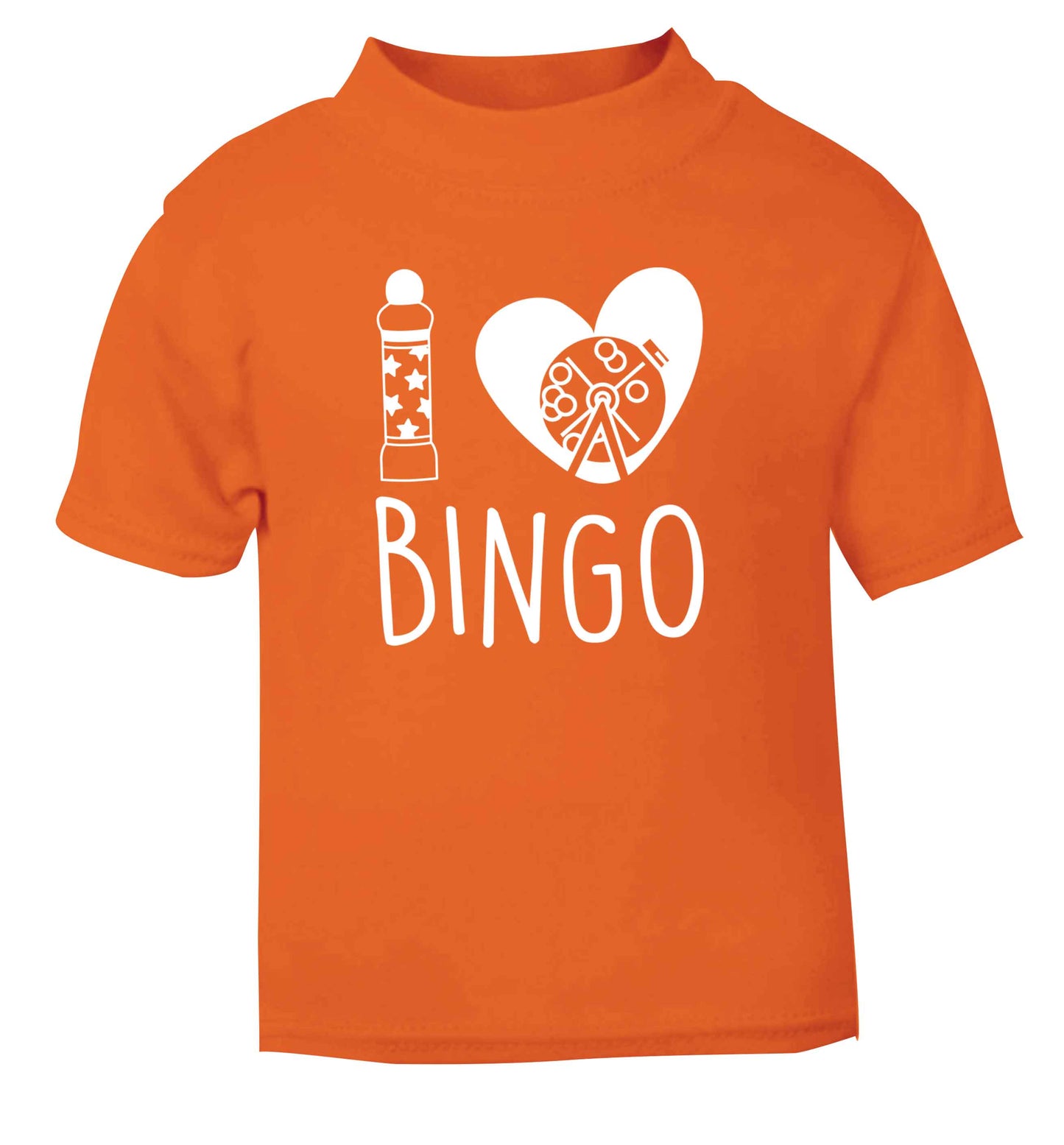 I love bingo orange Baby Toddler Tshirt 2 Years
