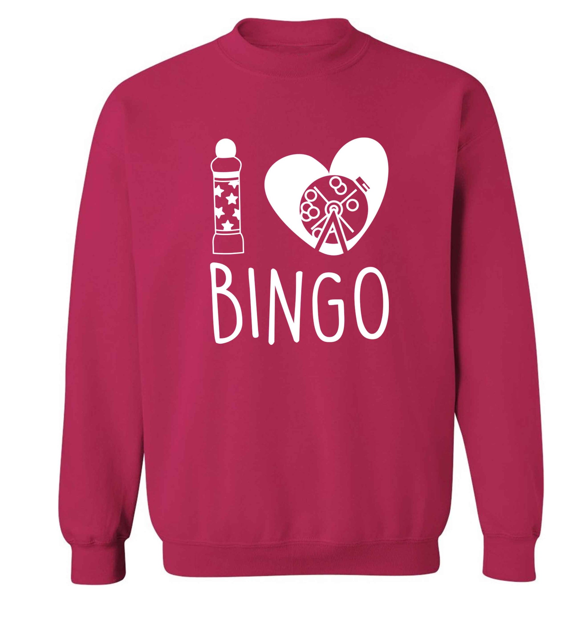 I love bingo Adult's unisex pink Sweater 2XL